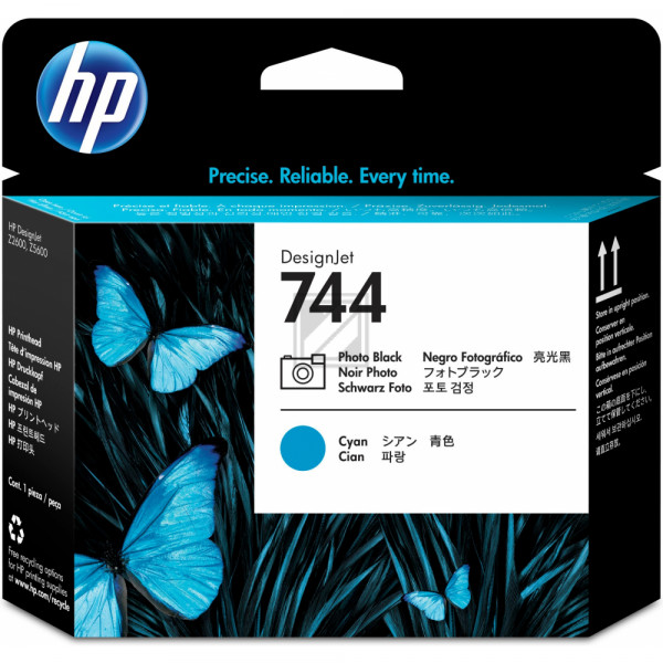 HP Tintendruckkopf cyan schwarz (F9J86A, 745)