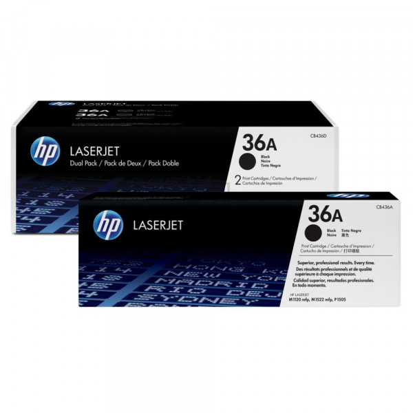 HP Toner-Kartusche 2 x schwarz 2-Pack (CB436AD, 36AD)