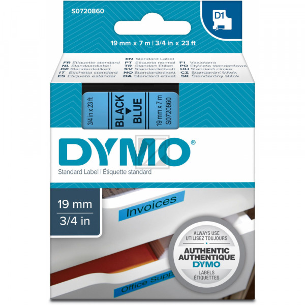 Dymo Schriftbandkassette schwarz/blau (45806)