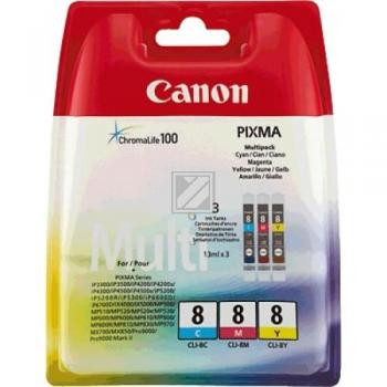 Canon Tintenpatrone gelb cyan magenta (0621B029, CLI-8C CLI-8M CLI-8Y)