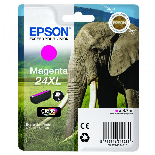 Epson Tintenpatrone magenta HC (C13T24334022, T2433)