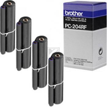 Brother Thermo-Transfer-Rolle 4 x schwarz 4-er Pack (PC-204RF)