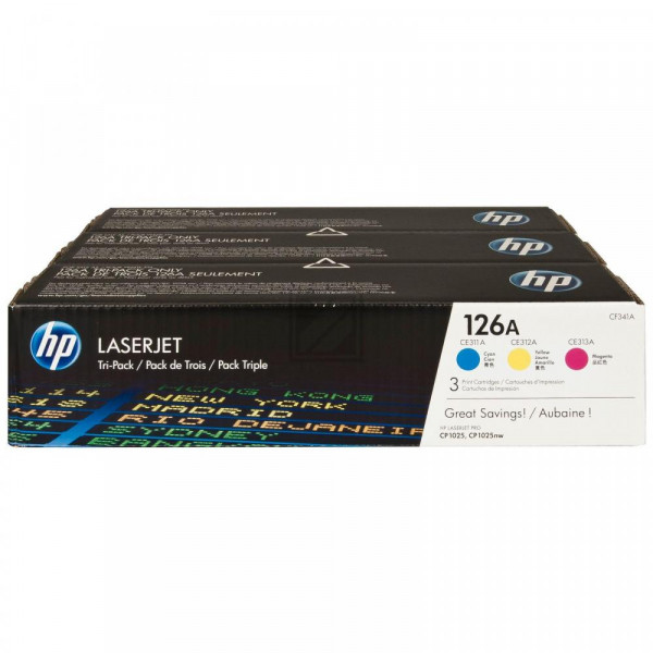 HP Toner-Kartusche gelb cyan magenta (CF341A, 126A)