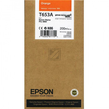 Epson Tintenpatrone Ultra Chrome HDR orange (C13T653A00, T653A)