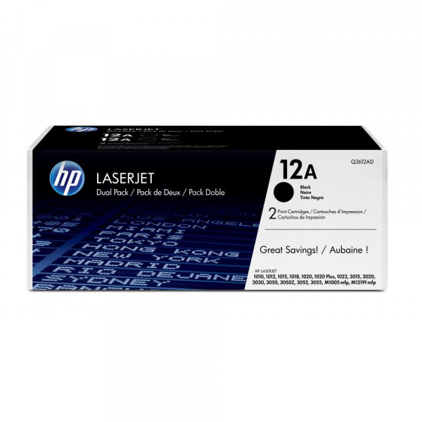 HP Toner-Kartusche 2 x schwarz 2-Pack (Q2612AD, 12AD)