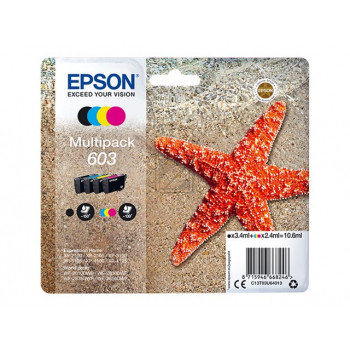 Epson Tintenpatrone gelb cyan magenta schwarz (C13T03U64020, 603)