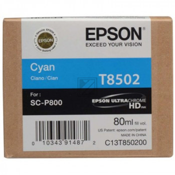 Epson Tintenpatrone Ultra Chrome HD cyan (C13T850200, T8502)