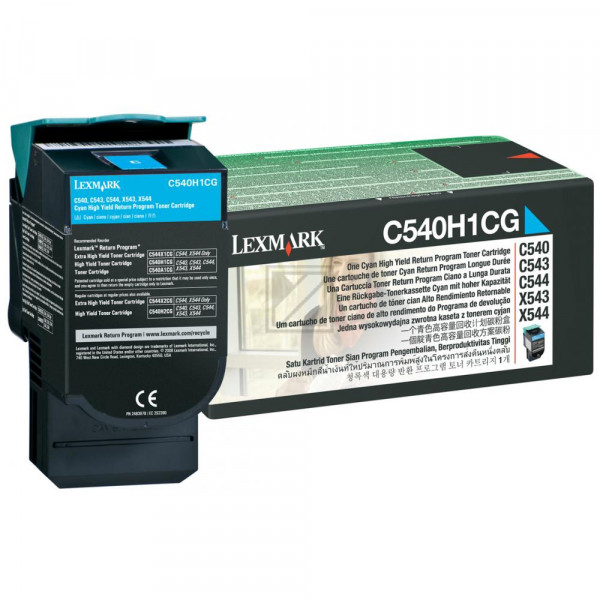 Lexmark Toner-Kartusche Prebate cyan HC (C540H1CG)