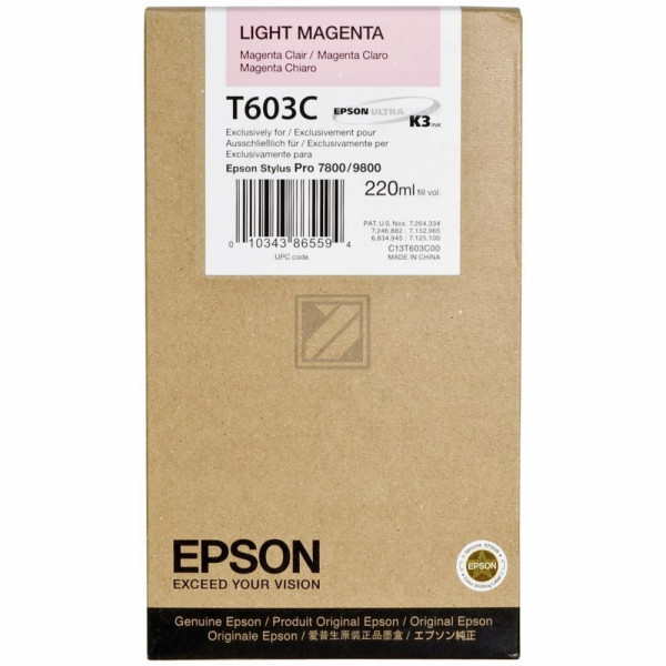 Epson Tintenpatrone magenta light HC (C13T603C00, T603C)