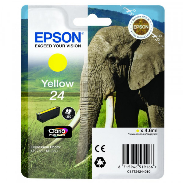 Epson Tintenpatrone gelb (C13T24244022, T2424)