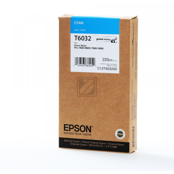 Epson Tintenpatrone cyan HC (C13T603200, T6032)