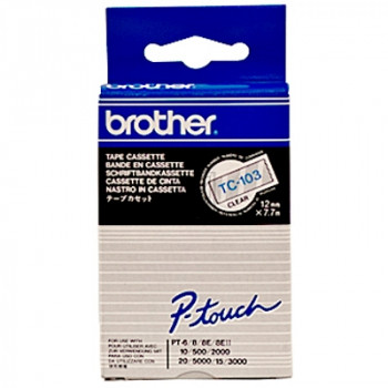 Brother Schriftbandkassette blau/transparent (TC-103)