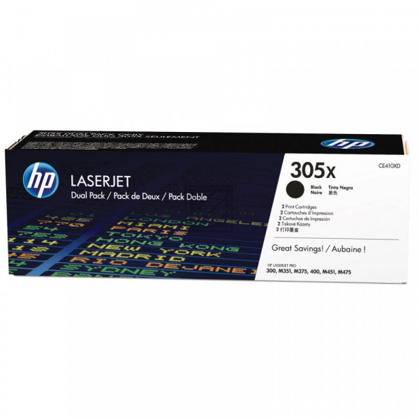 HP Toner-Kartusche 2 x schwarz 2-Pack (CE410XD, 305XD)