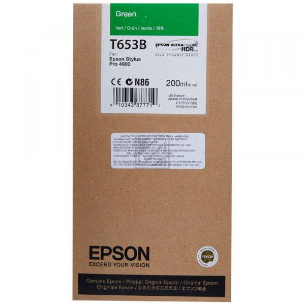 Epson Tintenpatrone Ultra Chrome HDR grün (C13T653B00, T653B)